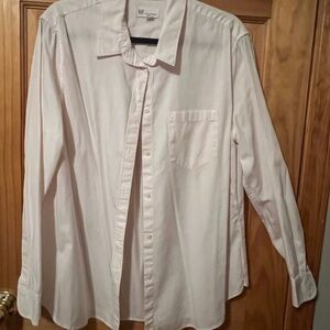 Gap long sleeve button up women’s top light pink size xl